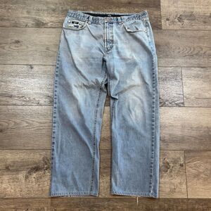 Hugo Boss Alabama Wide Leg Baggy Blue Jeans - Men's Size 38x30